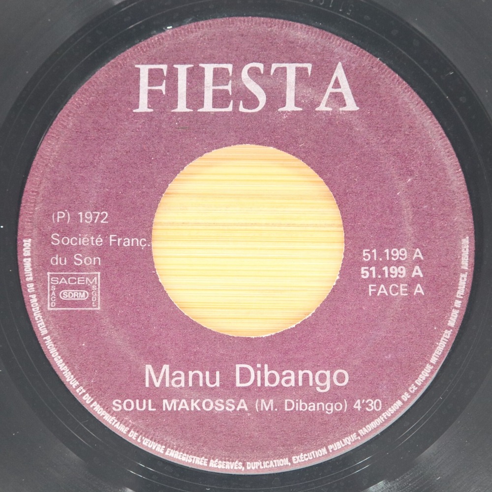 MANU DIBANGO‎ - SOUL MAKOSSA / LILY - SOUL 45 FIESTA FRENCH IMPORT